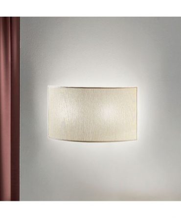 Antealuce Byron lampada da parete rettangolare paralume bianco