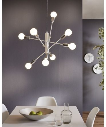 Lampadari da cucina moderna metallo grigio top light warped - 1157-S50-GR