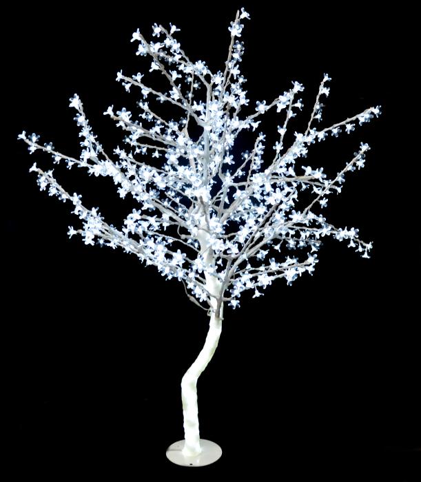 Albero Luminoso - Ciliegio in fiore luminoso da esterno - Altezza 1,80 mt -  600 Led - Bianco Freddo