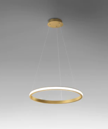 Lampadario led Gea Luce IOLE S1 Oro spazzolato Led 28W 3000°K