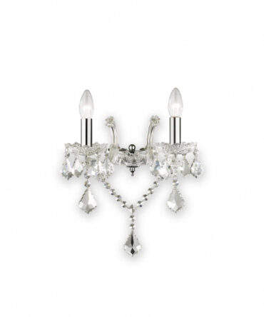 IDEAL LUX FLORIAN AP2 Applique 2 Luci In Vetro Con Cristalli