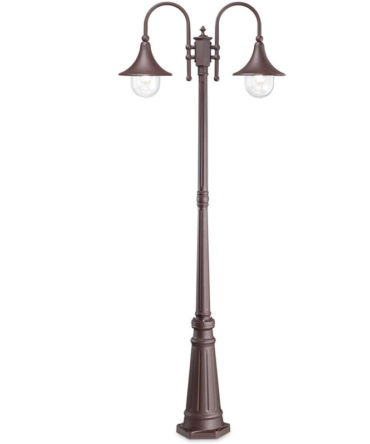 IDEAL LUX CIMA Lampione 2 Luci Classico Da Esterno  PT2 Caffè