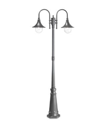 IDEAL LUX CIMA Lampione 2 Luci Classico Da Esterno  PT2 Antracite