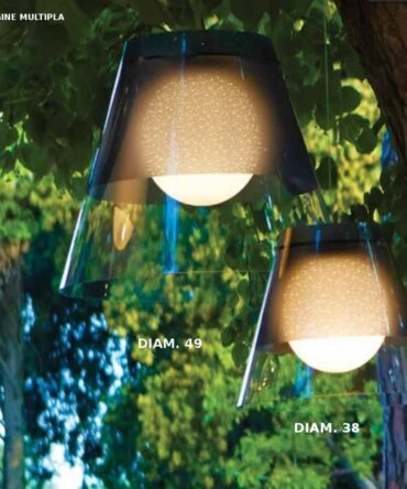 Sospensione EMPORIUM-QUATTROSTAGIONI IP44 marrone, bianco e grigio