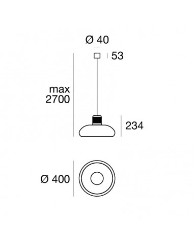 Sospensione Trepiù Vintage Cromo Nero Led Dali Stilnovo 9305