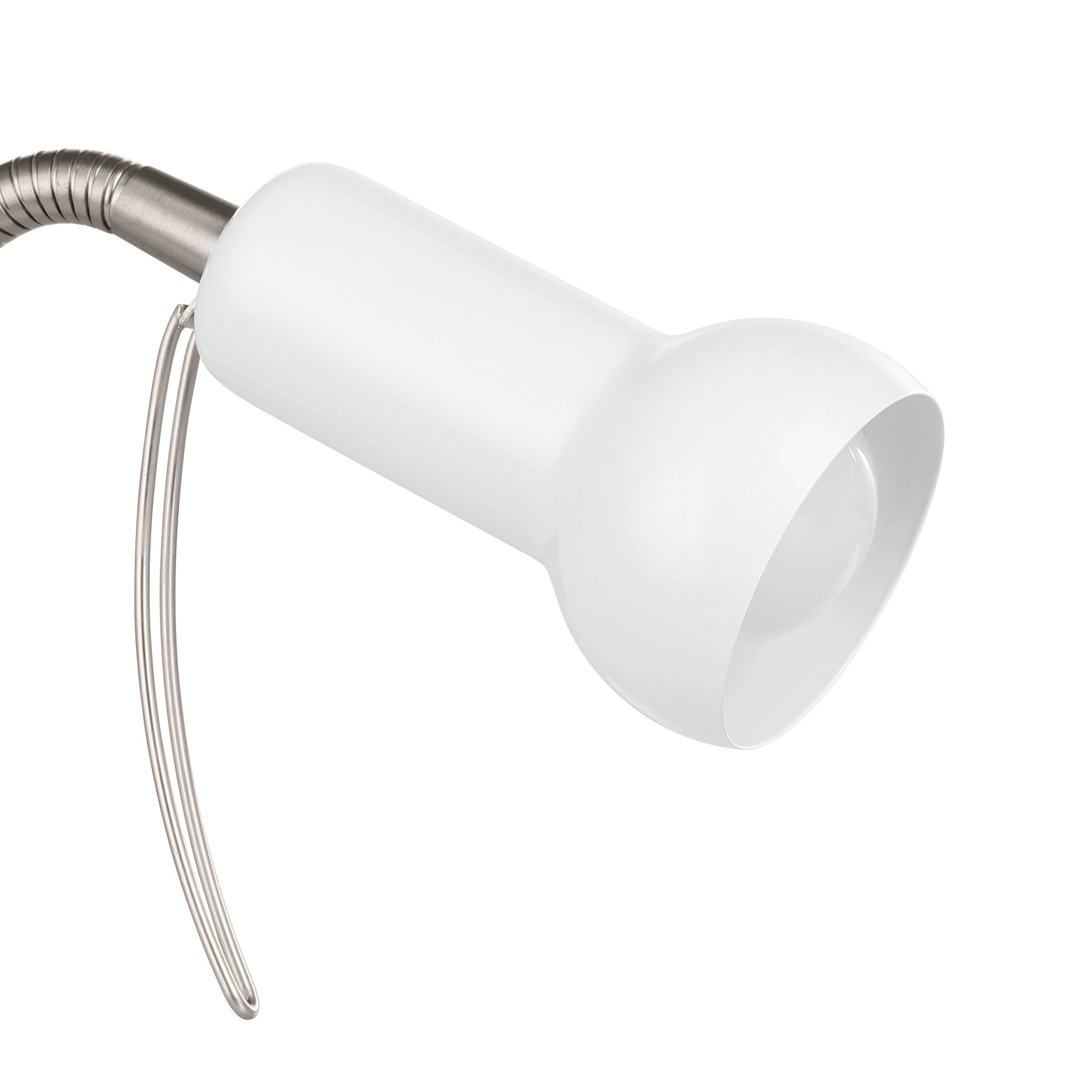 Lampada Da Scrivania con Pinza Braccio Snodabile Bianco Fabio Eglo