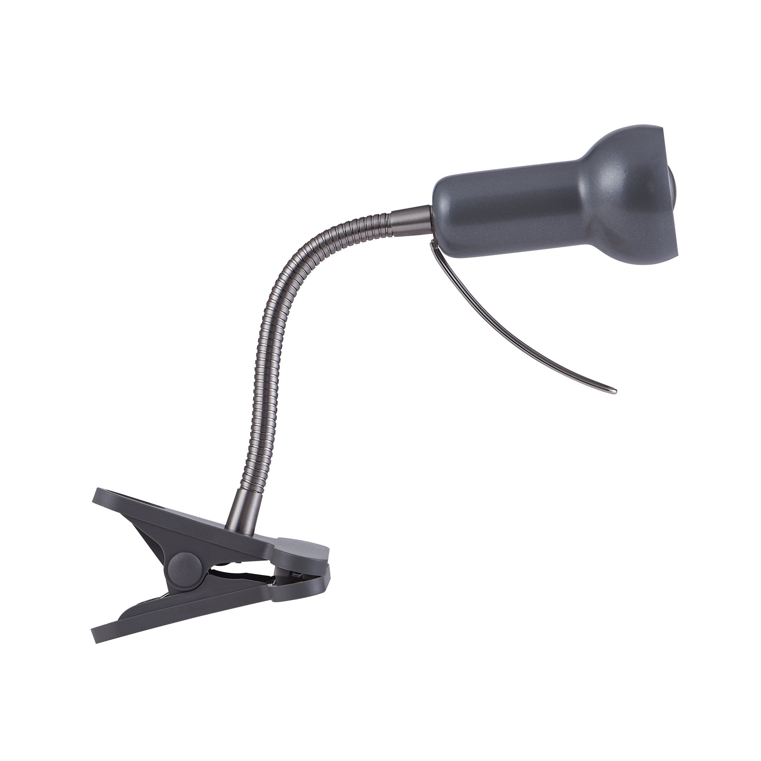 Lampada Da Scrivania con Pinza Braccio Snodabile Argento Fabio Eglo