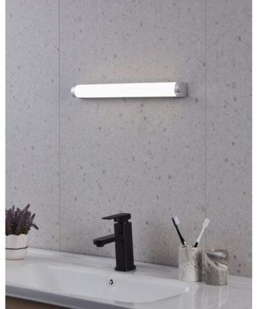 Applique Led da Specchio Rettangolare Tragacete Argento IP44 Eglo