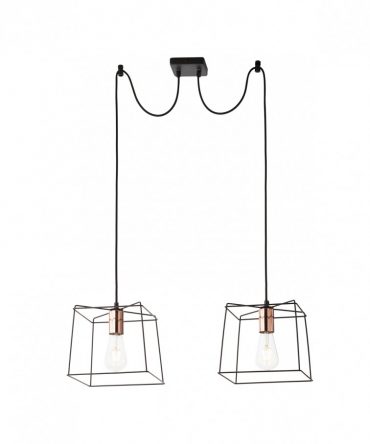Lampadario Gabbia - Sospensione a grappolo - 63 cm