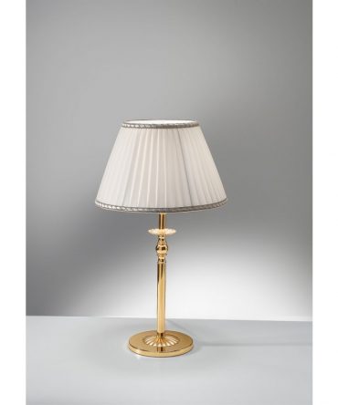 Lumetto da comodino Grand Hotel Ø25 ottone paralume chiaro Antea Luce