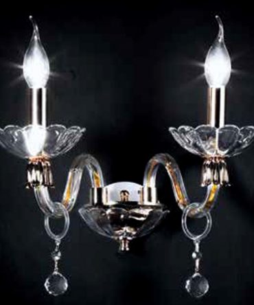 Applique 2 Luci In Vetro Roxanne Ondaluce Ciciriello