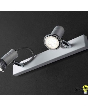 Applique 2 luci spot orientabili Zelig bianco Illuminando