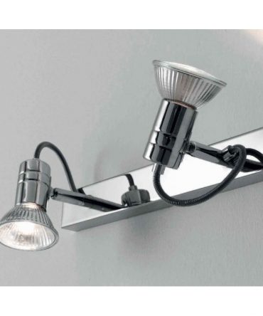 Applique 2 luci spot orientabili Zelig cromo Illuminando