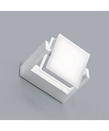 Applique Axella Bianco Led 10w Orientabile 14x14 cm Vivida International