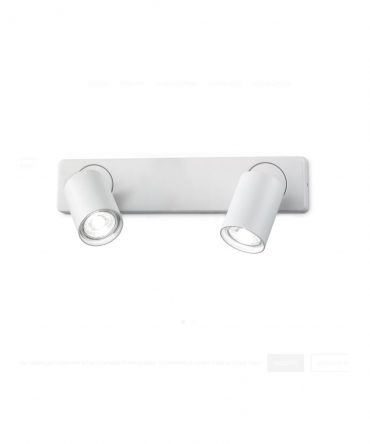 IDEAL LUX RUDY  Applique AP2 Bianco Barra Con 2 Faretti Orientabili