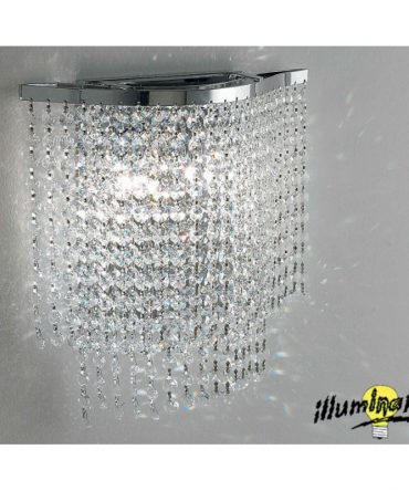 Applique Belize con ottagoni in cristallo Illuminando