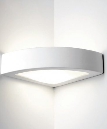 Applique BELFIORE ERIDA ANGLE 8056 LED 12W angolo gesso biemissione lampada parete verniciabile