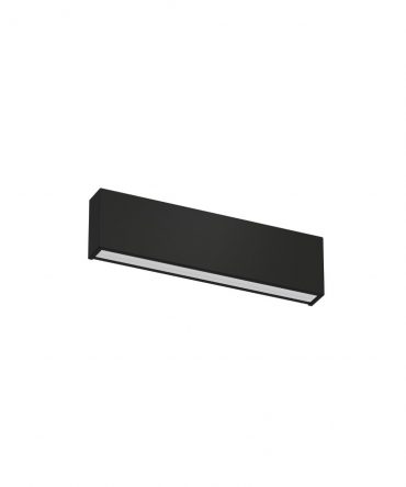 Applique Bi Emissione Led 18w Box W2 Nero 31,9 cm IP40 Linea Light 9546