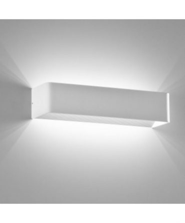 Applique Biemissione Cubo Grande Led 12w In Alluminio Bianco Isyluce 906