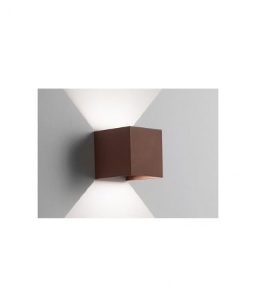 Applique Biemissione HOTSHOT Led 16w 3000K o 4000K Corten IP54 Flusso Regolabile Luce Sopra e Sotto Isyluce