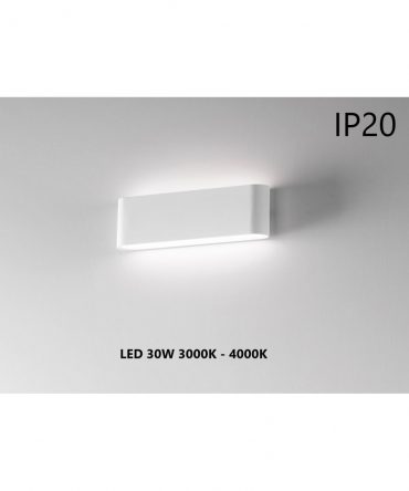 Applique Biemissione LED 30w 3000K o 4000K Wallet IP20 Bianco Isyluce 510