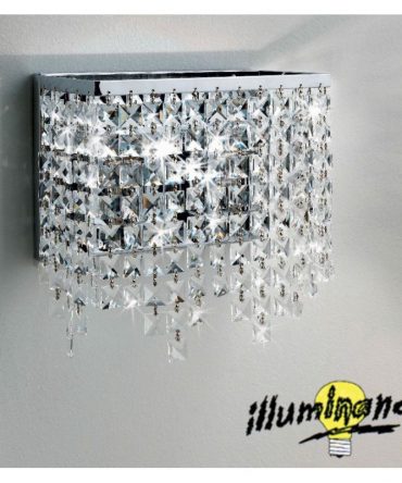 Illuminando Applique con pendenti in cristallo Messico 2 luci