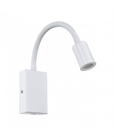 Applique Con Spot Led Tazzoli Bianco H30 cm Eglo