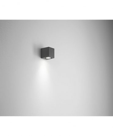 Applique Da Esterno Moderna GU10 Cubo Da Parete Capri Antracite Isyluce 539