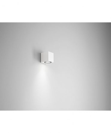 Applique Da Esterno Moderna GU10 Cubo Da Parete Capri Bianco Isyluce 538