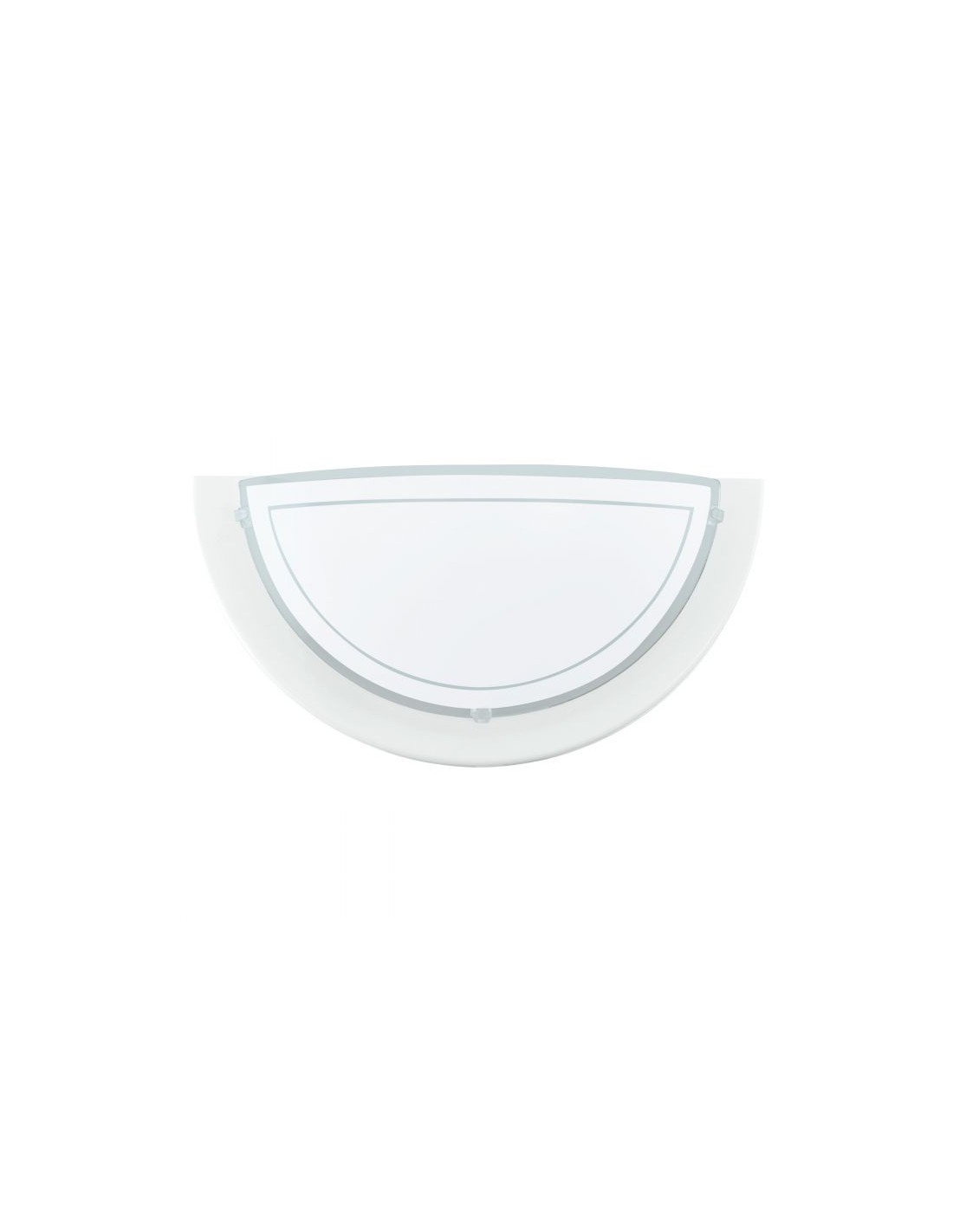 Applique Da Parete Mezzaluna Vetro Laccato Bianco Planet Eglo