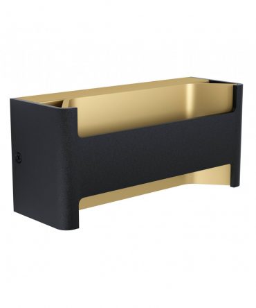 Applique Feloniche Led Doppia Emissione Nero E Oro Eglo