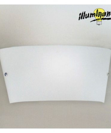 Illuminando Giove Applique 17x39 cm vetro bianco latte
