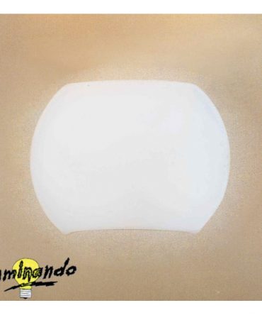 Applique Globo 30 cm vetro bianco latte Illuminando