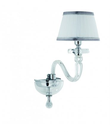 Applique In Vetro Bach argento o oro 1 Luce Ondaluce Ciciriello