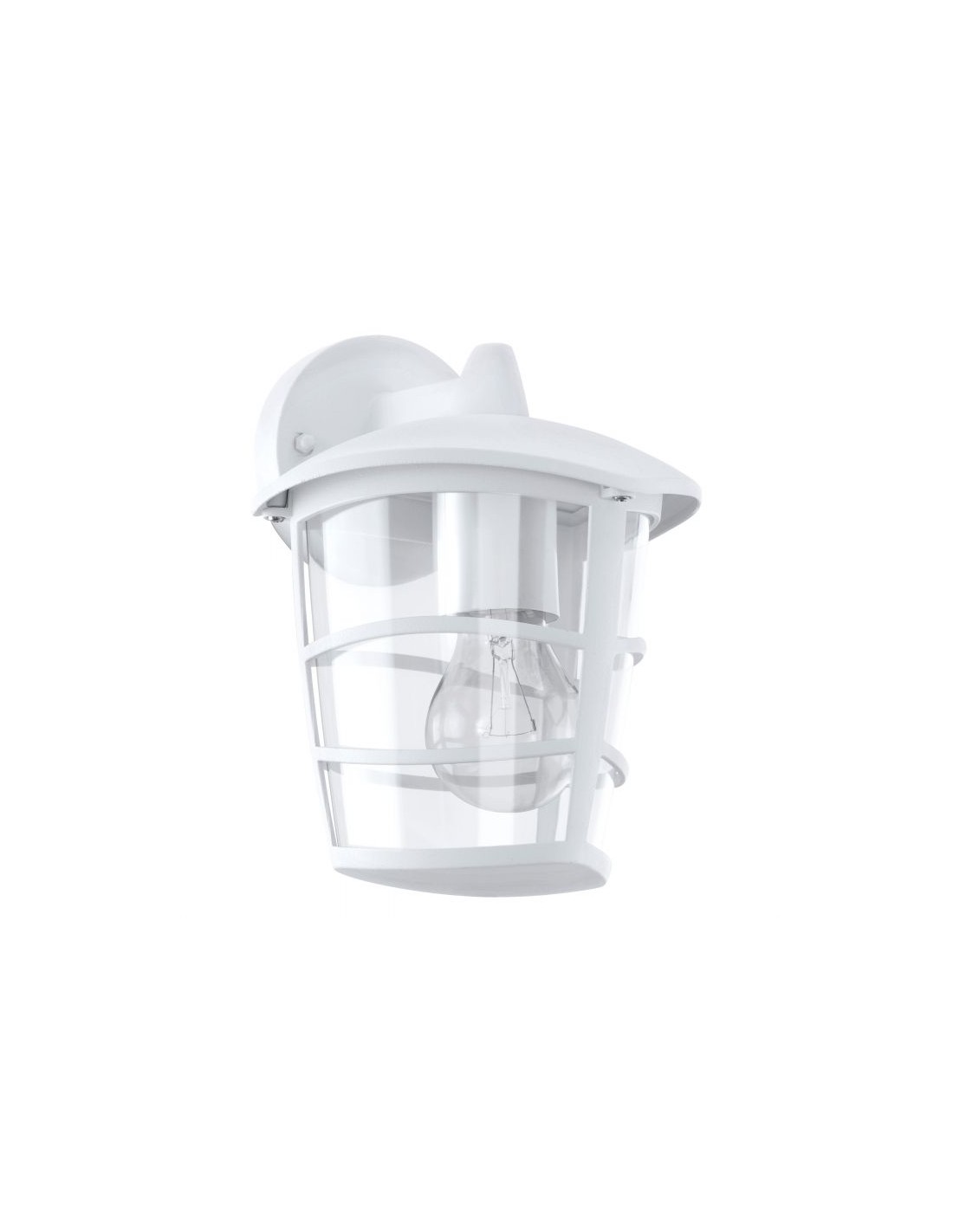 Applique Lanterna Aloria Alluminio Bianco Esterno Verso Giù 1xE27 IP44 Eglo