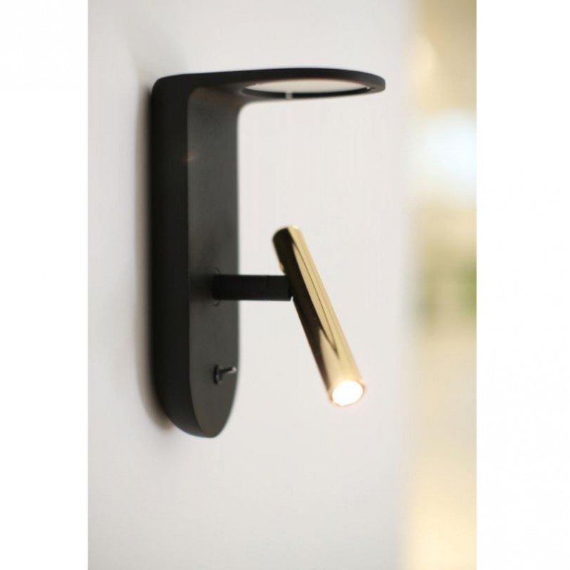 Applique Led 2Nights W2 switch nero oro Stilnovo - Linea Light 7945