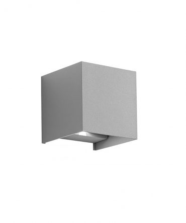Applique Led Esterno Cubo Fascio Luce Regolabile Henk Grigio GES862 Gea Led