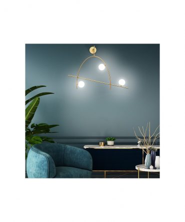 Applique Led Freedom Oro 3 Sfere Vetro Vivida International