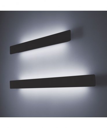 Applique Line Nero Led Doppia Emissione 24w 3000k L75 cm Vivida International