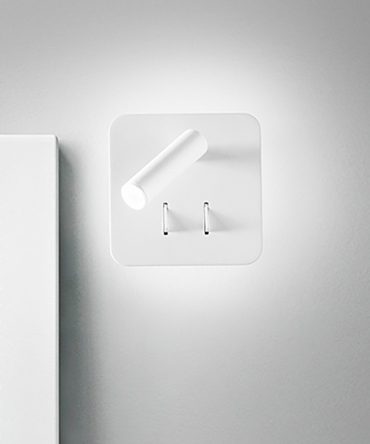 Applique moderno Perenz PLUG 6704 B LC LED lampada parete quadrata orientabile metallo doppia accensione interni