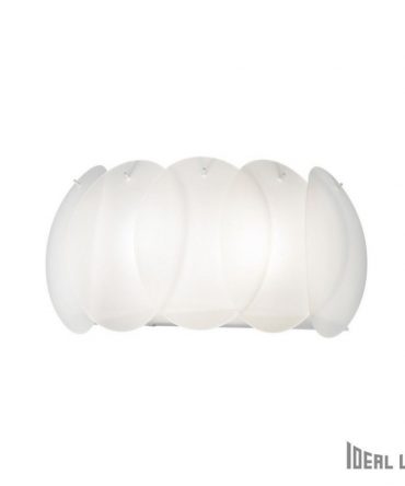 IDEAL LUX OVALINO Applique  AP2 Con Vetri Bianchi