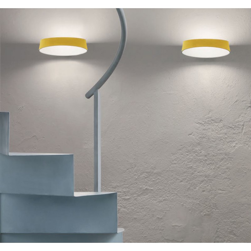 Applique Oxygen W1 giallo Led 17w DALI Ma&De Linea Light 8187