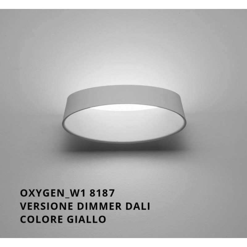 Applique Oxygen W1 giallo Led 17w DALI Ma&De Linea Light 8187