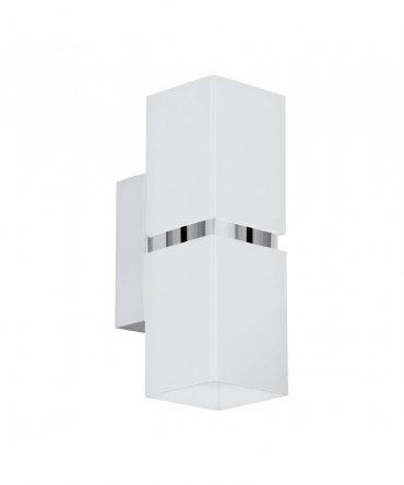 Applique Passa 2xGU10 Biemissione Cromo E Bianco H17 cm Eglo