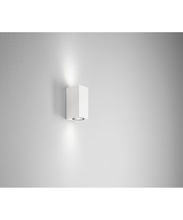 Applique Per Esterno Prisma 2xGU10 Luce Sopra e Sotto Ischia Bianco Isyluce 540