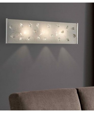 Applique Petali con gemme in cristallo 71x18 cm Illuminando