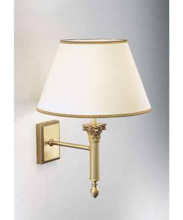 Applique President Ø25 ottone paralume chiaro Antea Luce