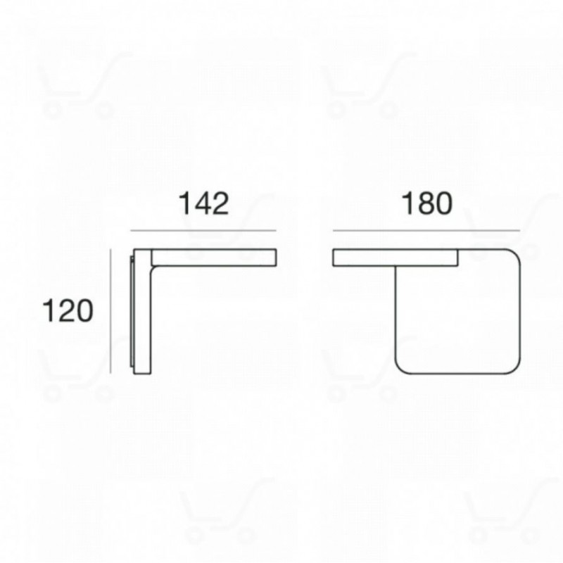 Applique Quad W1 Led 19w bianco Ma&De Linea Light 7750