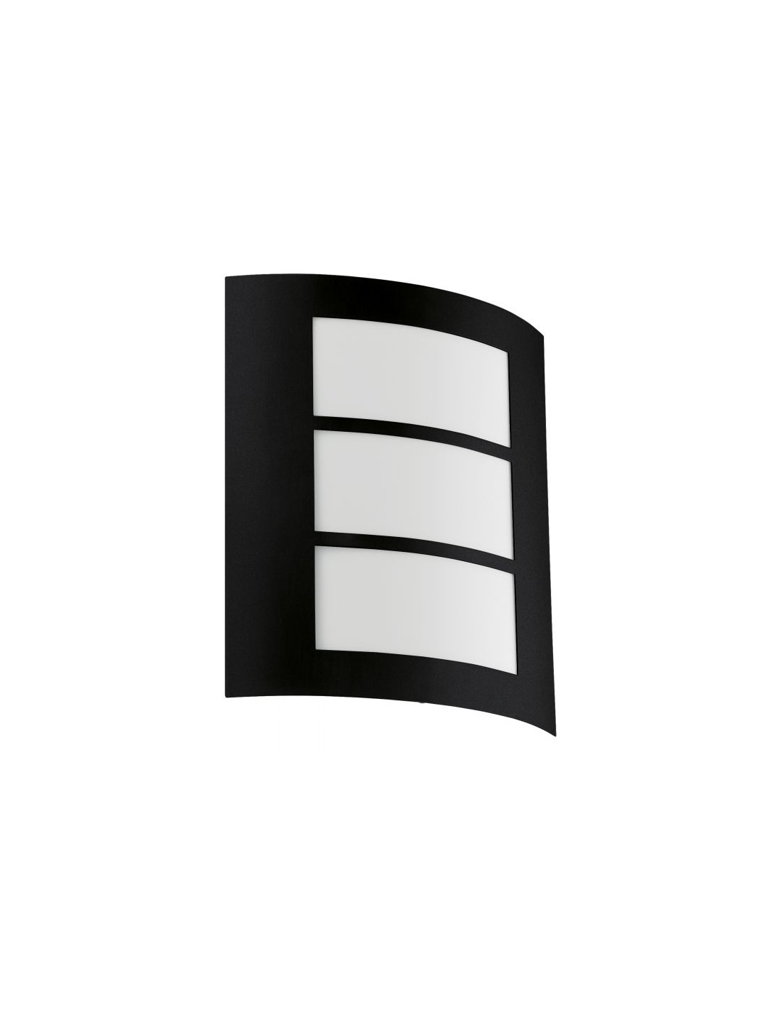 Applique Rettangolare IP44 City Metallo Nero Eglo
