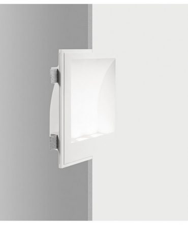 Applique Segnapasso Triplo In Gesso Da Incasso Verniciabile Isyluce 844